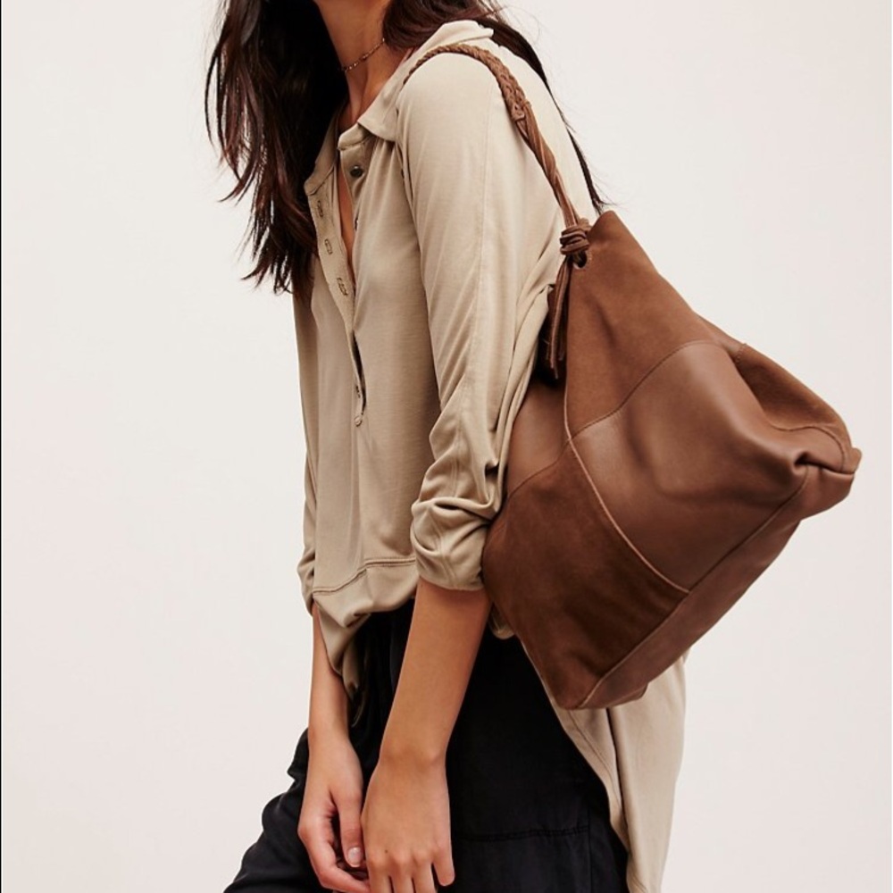 SALE⚡️SOLD BY FREE PEOPLE LEATHER/SUEDE BAG. I ALSO HAVE ONE BLACK LEFT.